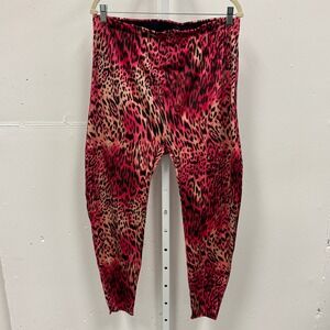 Fabletics Yitty Headliner Shaping High Waist Legging Animal Print Size XL Pink